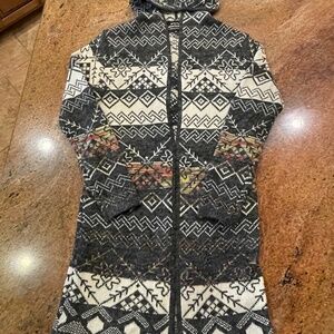 NEW! Montanaco Open Shawl Collar, Hooded Cardigan Size XS